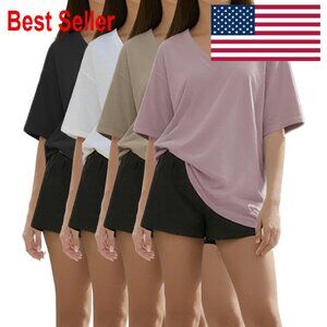 Oversized Drop Shoulder Tee Buttery Soft Dry Fit Chic Casual Y2K